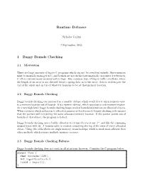 Runtime Defenses 1 Baggy Bounds Checking