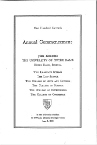 1956-06-03 University of Notre Dame Commencement Program