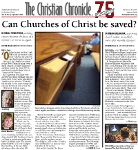 Can Churches of Christ Be Saved?
