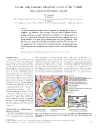 Central Ring Structure Identified in One of the World's Best-Preserved Impact