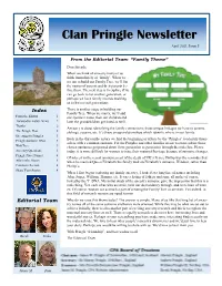 Clan Pringle Newsletter April 2021, Issue 5