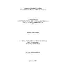 Constructing Disability in Bhutan: Schools, Structures, Policies, and Global Discourses