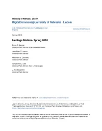 Heritage Matters- Spring 2010
