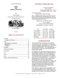 Mines and Mineral Statistics