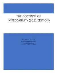 The Doctrine of Impeccability (2021 Edition)