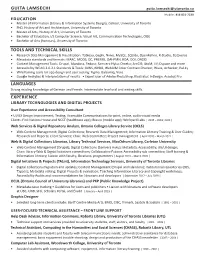 Tools and Technical Skills Languages Experience