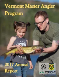 2017 Master Angler Program Annual Report