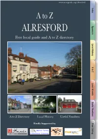 ALRESFORD Free Local Guide and a to Z Directory Local Guide Free a to Z Directory ALRESFORD a to Z GUIDE INDEX INDEX Index Contents