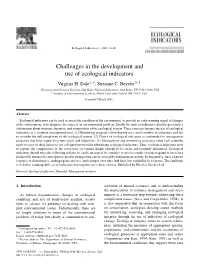 Challenges in the Development and Use of Ecological Indicators Virginia H