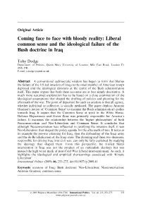 Coming Face to Face with Bloody Reality: Liberal Common Sense and the Ideological Failure of the Bush Doctrine in Iraq