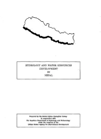Hydrology and Water Resources Development in Nepal