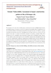 Seismic Vulnerability Assessment of Major Construction Pattern