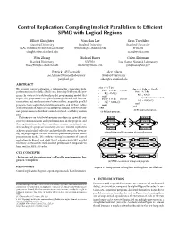 Control Replication: Compiling Implicit Parallelism to Efficient SPMD with Logical Regions