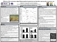 Didymosphenia Geminata on Benthic Community Resource Use Natalie E