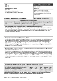 Impact Assessment