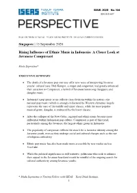 Rising Influence of Ethnic Music in Indonesia: a Closer Look at Javanese Campursari