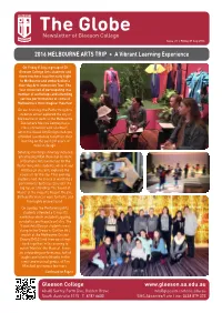 The Globe Newsletter of Gleeson College Issue 21 / Friday 29 July 2016