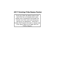 17 Existing Tribe Names.Xlsx