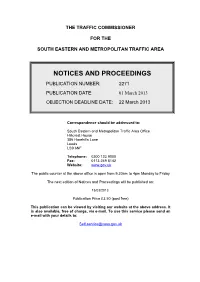Notices and Proceedings