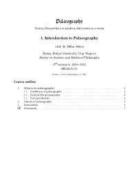 Palaeography [Handout:En]