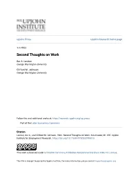 Second Thoughts on Work