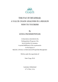 The Pao in Myanmar: a Value Chain Analysis in a Region New to Tourism