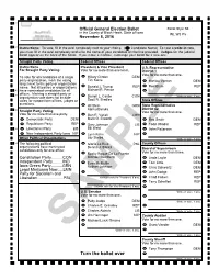 Turn the Ballot Over Write-In Vote, If Any