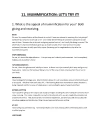 11. Mummification: Let's Try