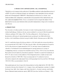181 Chloroform 4. Production, Import/Export, Use, And