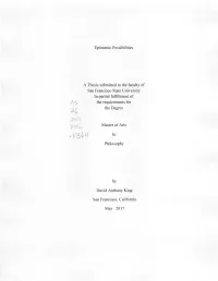 Epistemic Modality
