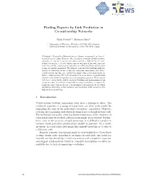 Finding Experts by Link Prediction in Co-Authorship Networks