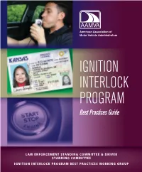 IGNITION INTERLOCK PROGRAM Best Practices Guide