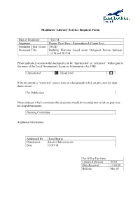 Members' Library Service Request Form