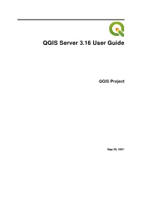 QGIS Server 3.16 User Guide