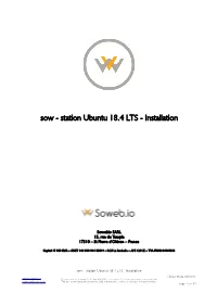 Sow - Station Ubuntu 18.4 LTS - Installation
