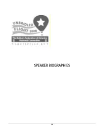 Speaker Biographies