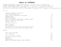 Table of Contents