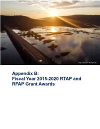 Appendix B: Fiscal Year 2015-2020 RTAP and RFAP Grant Awards