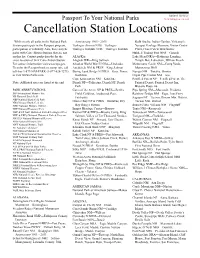 Cancellation Station Locationsupdated 02/01/18