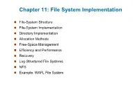 Chapter 11: File System Implementation
