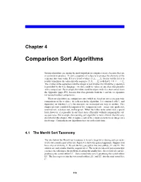 Comparison Sort Algorithms