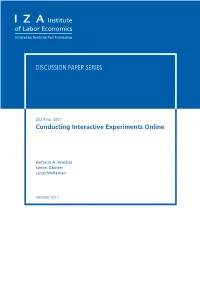 Conducting Interactive Experiments Online