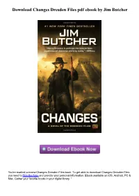 Download Changes Dresden Files Pdf Book by Jim Butcher
