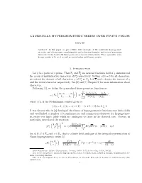 Lauricella Hypergeometric Series Over Finite Fields