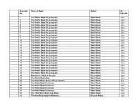 List of Books