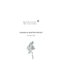 Rohingya Briefing Report
