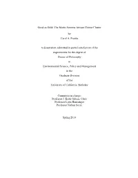 The Marin-Sonoma Artisan Cheese Cluster by Carol A. Pranka a Dissertation Submitted in Partial Satisfaction Of