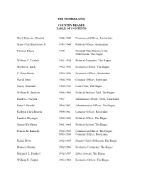 The Netherlands Country Reader Table of Contents