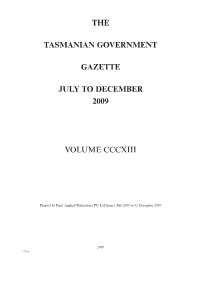 2009 Gazette Index