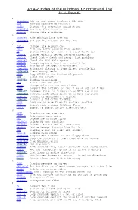 An A-Z Index of the Windows XP Command Line by : Ir